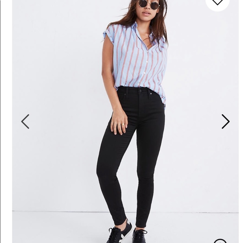 Madewell Curvy High Rise Skinny in Carbondale black
